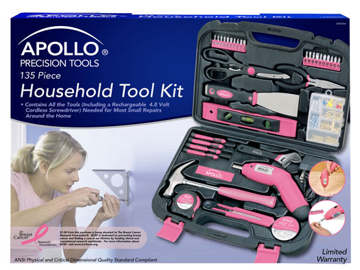 Apollo Precision Tool Kits for ladies in pink